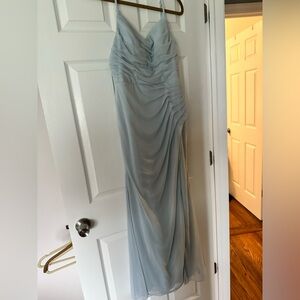 Azazie bridesmaid dress color mist worn once